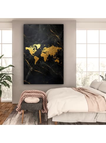 OnlyWow Leinwand Bilder Goldfarben