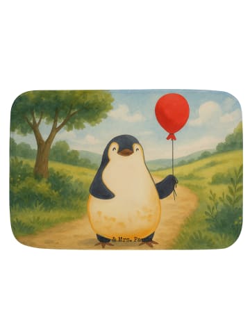 Mr. & Mrs. Panda Badeteppich Pinguin Luftballon Design ohne Spruch in Weiß