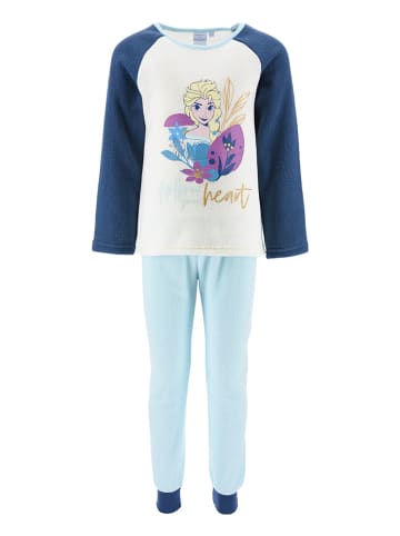 Disney Frozen 2tlg. Outfit: Schlafanzug Elsa Polar Fleece in Blau