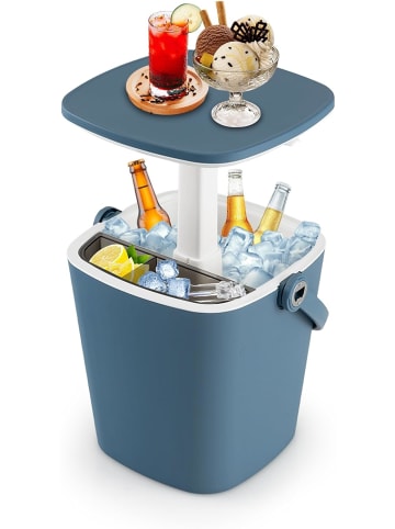 COSTWAY 3-in-1 Kühltisch Cool Bar in Blau