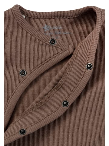 Sterntaler Strampler Rippjersey in braun