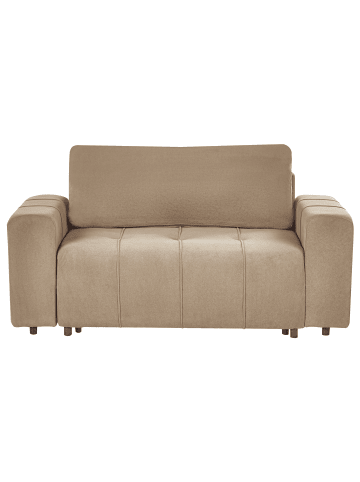 Beliani Schlafsofa INNVIK in Braun - (W) 169 x (H) 90 x (L) 101 cm