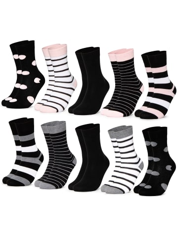 Occulto 10er Pack Baumwolle Socken Lotte in Pink