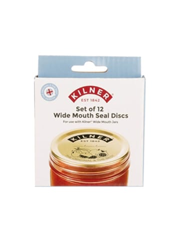Kilner KILNER | Vakuumdichtung für Weithalsglas, weiß, 12er Set