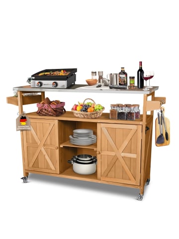 Coemo Servierwagen James Kücheninsel/-wagen in Braun
