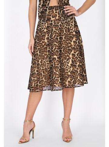 faina Women Skirt in beige black