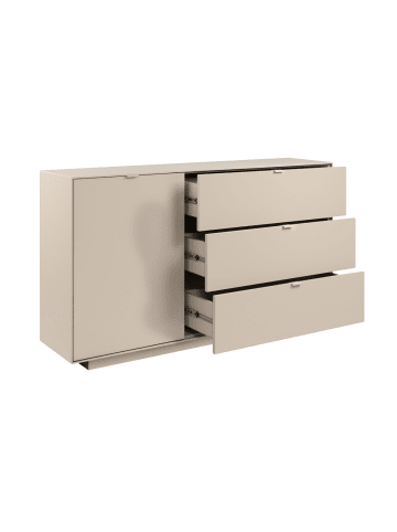 CALICOSY Sideboard VIKA in Beige - (W) 160  x (H) 90  x (L) 37,5  cm