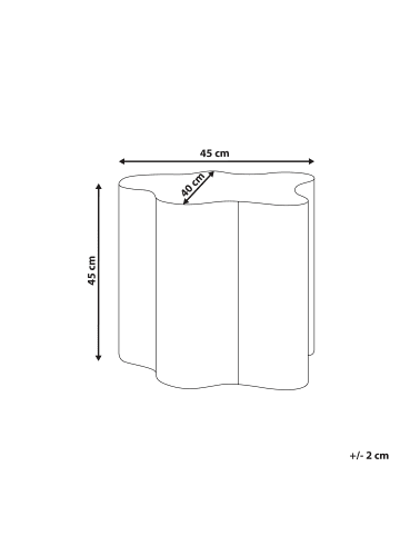 Beliani Beistelltisch SAKAMI in Grün - (W) 40 x (H) 45 x (L) 45 cm