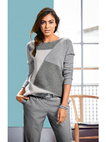 Heine Kaschmirpullover in grau-ecru