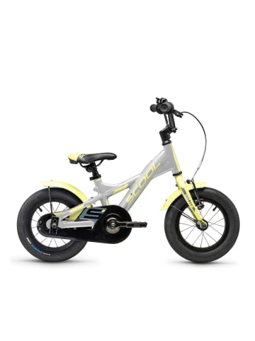 S'COOL Kinderfahrrad - XXlite 12 Zoll 1-Gang - Silver/Lime