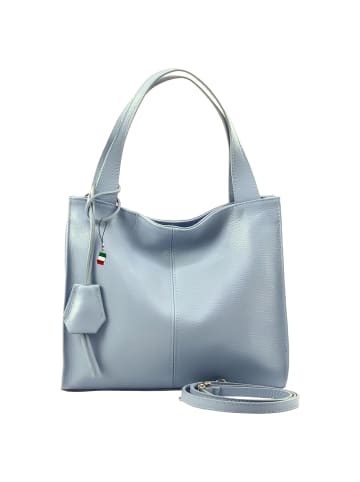 Florence Florence Schultertasche, Shopper Leder hellblau ca. 33cm