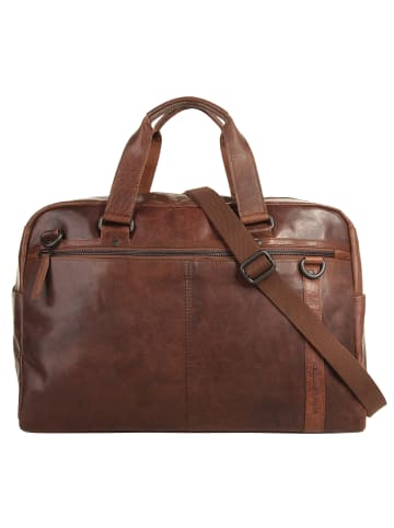 SPIKES & SPARROW Reisetasche echt Leder in cognac