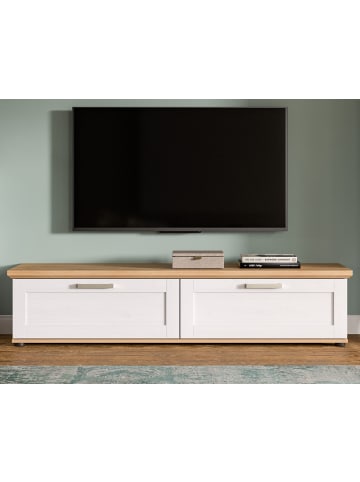 Inn.Furn TV-Lowboard weiß Lärche, Eiche Artisan 164 cm,TV-Unterteil im Landhaus-Stil