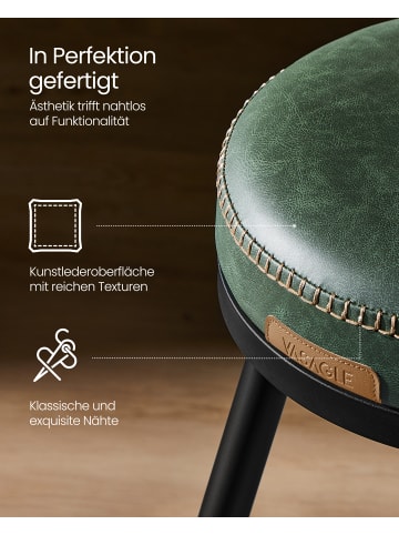 VASAGLE Barhocker Ekho in Grün - (B)54 x (H)90.3 x (T)54 cm