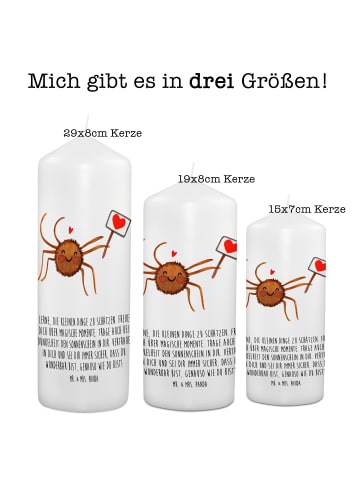 Mr. & Mrs. Panda Stumpenkerze Spinne Agathe Motivation mit Spruch in Weiß