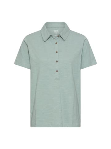 Camel Active Poloshirt mit Knopfleiste in Jadeblau