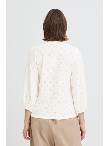Fransa Kurzarm-Bluse FRIMIRA Regular fit in Blanc de Blanc