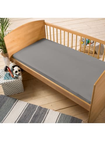 Erwin Müller Single-Jersey Kinder-Spannbettlaken Murnau in grau