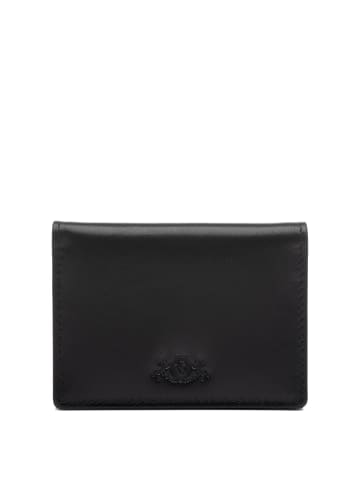 SID & VAIN Leder-Kartenetui echt Leder Damen Geldbeutel groß schwarz COLBY in schwarz