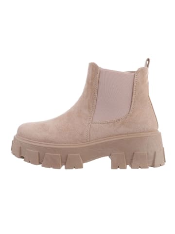 Ital-Design Stiefelette in Beige