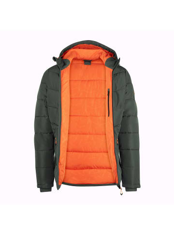 Westfjord Winterjacke "Kirkjufell" in Dunkle Olive/Schwarz/Orange