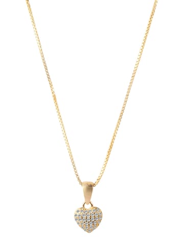 Adeliás Damen Halskette mit Anhänger – Herz aus 925 Silber in gold