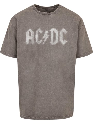 Merchcode T-Shirt "ACDC Logo Acid Washed Oversize Tee" in Grau