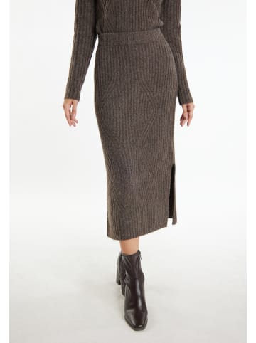 DreiMaster Damen Strickrock in Braun