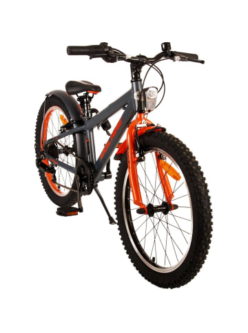 Volare Kinderfahrrad Rocky 20 Zoll Kinderrad in Grau Orange 6 Gang Fahrrad 6 Jahre