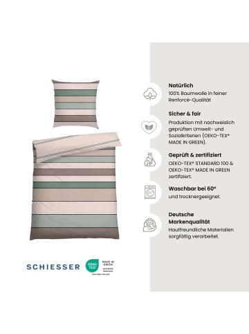 Schiesser Renforcé Wendebettwäscheset Knut 2-teilig in Mint