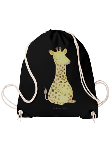 Mr. & Mrs. Panda Stoffbeutel Giraffe Zufrieden ohne Spruch in Schwarz