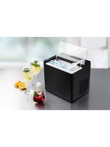 Gourmet Maxx Eiswürfelbereiter 150W schwarz inkl. Auffangbehälter & Eisschaufel Schwarz