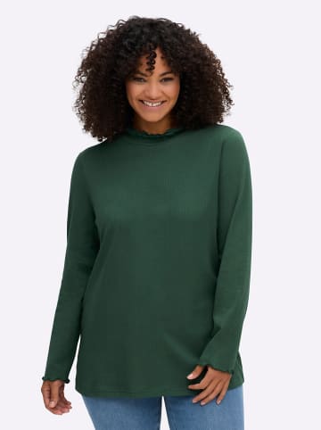 sheego Rollkragenshirt in moos