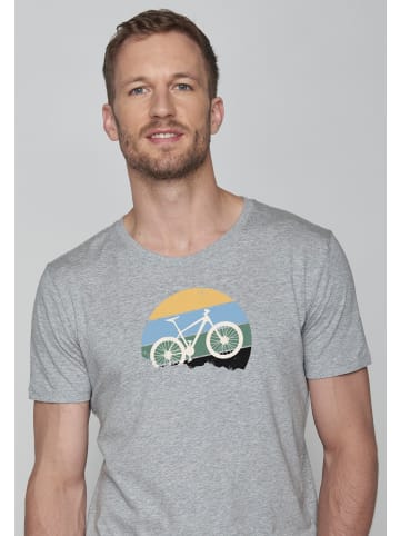 GreenBomb T-Shirt Bike Downhill in Heidekraut Grau