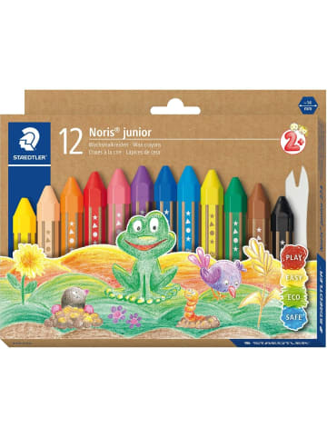Staedtler Wachsmalkreide Noris junior 224 sechskant Packung mit 12 Farben
