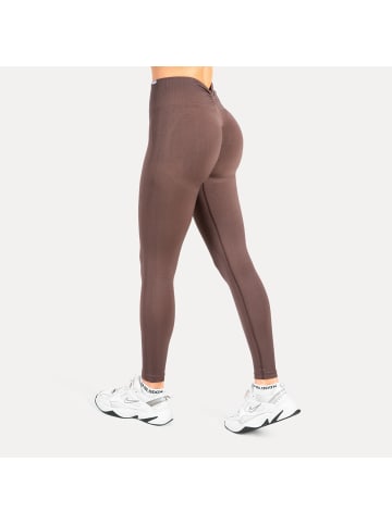 SMILODOX Leggings Lesedi Seamless Scrunch in Dunkelbraun