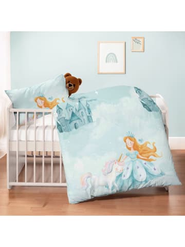 Biberna Fein Biber Kinder-Bettwäsche in hellblau