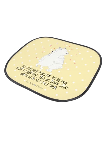 Mr. & Mrs. Panda auto hitzeschutz Eisbär Umarmen mit Spruch in Gelb Pastell