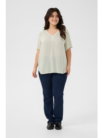 KAFFE curve Kurzarm-Bluse KCami in Moonstruck