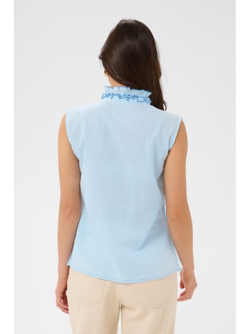 SAINT TROPEZ Ärmellose Bluse TilliSZ Gerade Passform in Cerulean