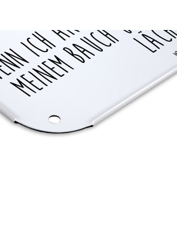 Mr. & Mrs. Panda Blechschild Mit Spruch Pinguine Kuss mit Spruch in Weiß