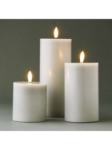 Butlers LED-Kerzen NORDIC LIGHT 3er-Set in Grau