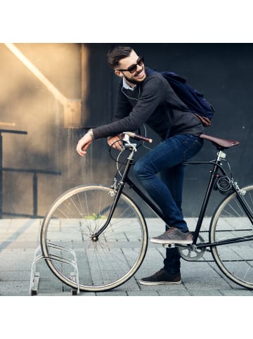 relaxdays Fahrradständer in Silber - 2 Räder