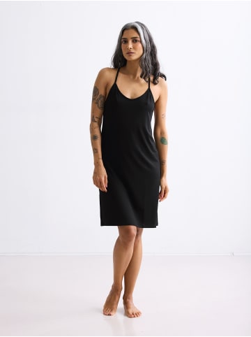 Erlich Textil  Erlich Textil Nachthemd LIGHT TOUCH TRÄGERHEMD in schwarz