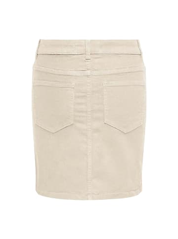 JACQUELINE de YONG Rock Midi Langer Denim Jeansrock in Creme