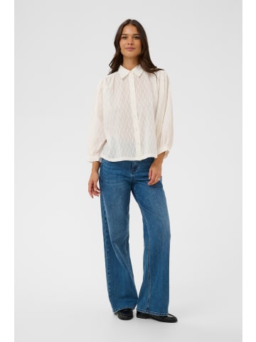 Kaffe Langarm - Hemd KAgabriela Baggy fit in Chalk