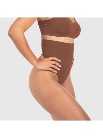 SMILODOX High Waist String Nysa in Braun