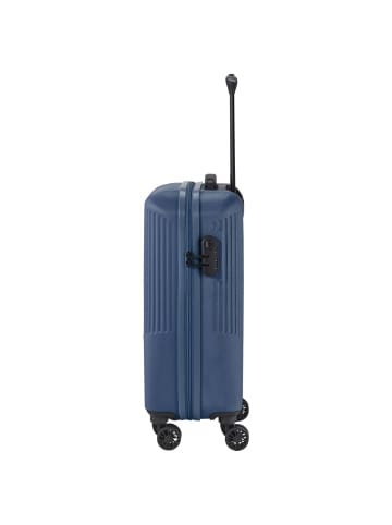 travelite Bali - 4-Rollen-Kabinentrolley S 55 cm (weiß/cognac) in blau