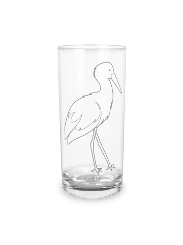 Mr. & Mrs. Panda Blümchentailglas Storch ohne Spruch in Transparent