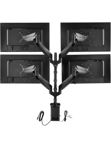 tectake Bildschirmhalterung für max. VESA 100 x 100 mit Kabelführung